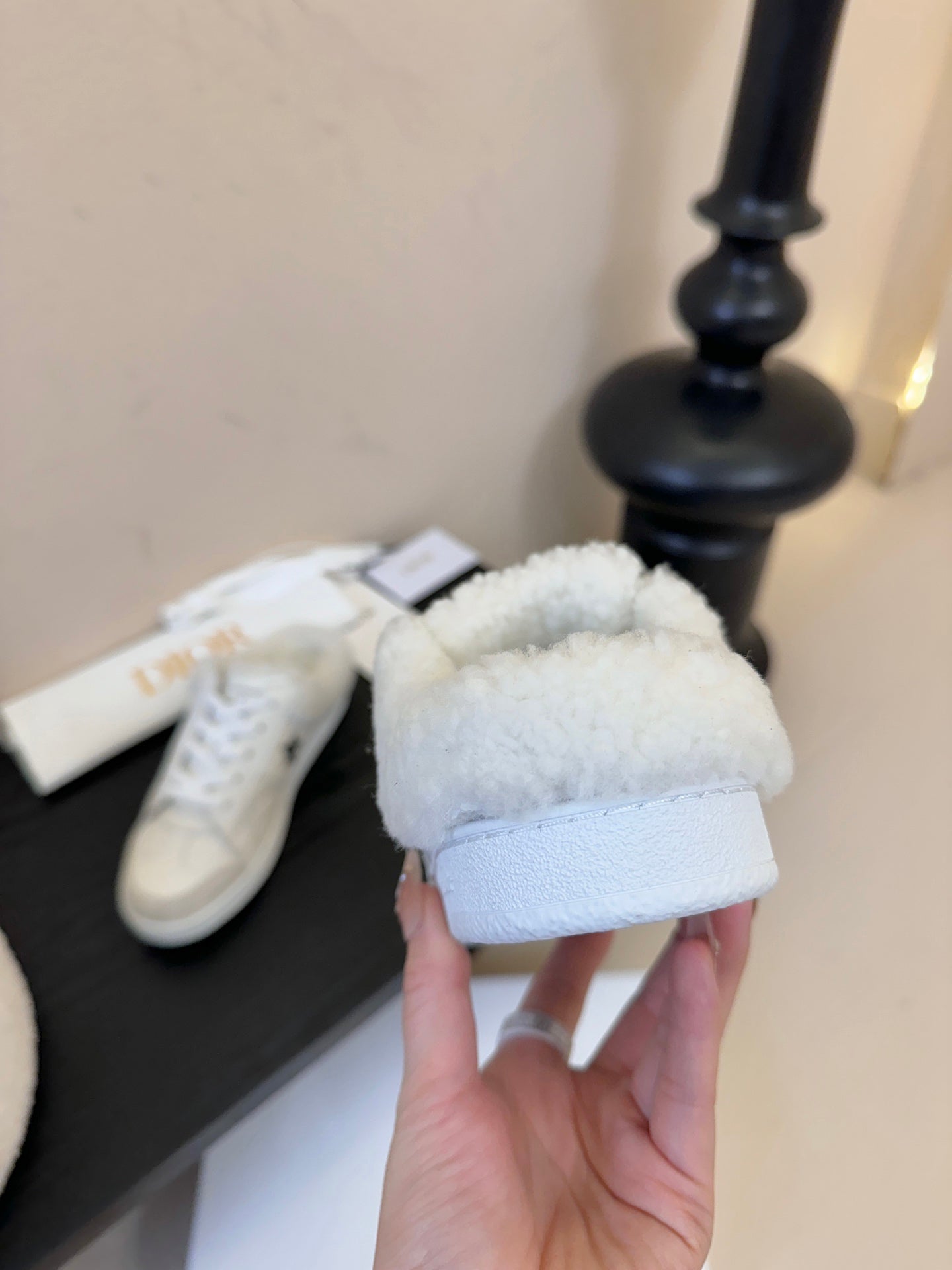 Dior 25 Star Sneaker White Black Suede Cowhide 530613