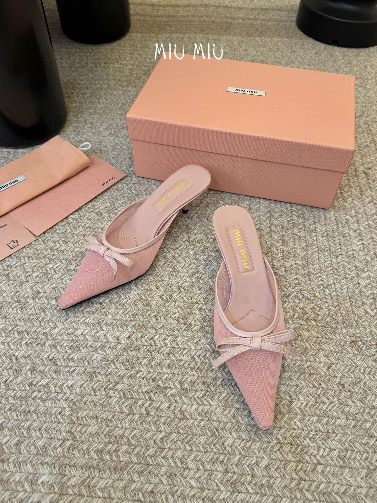Miu Miu 2026 Pointed Toe High Heels Shoe 45mm Mesh 970396