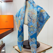 Eleftheria Scarf 90 CM In Colorful Silk Twill 193832