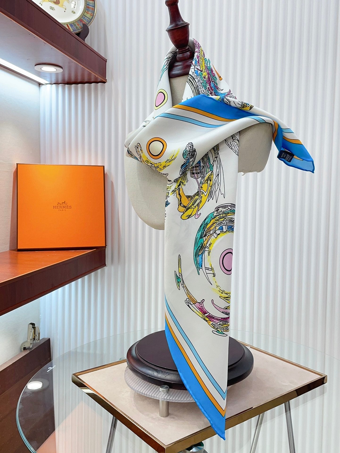 Les Anamorphoses Scarf 90 CM In Colorful Silk Twill 199756