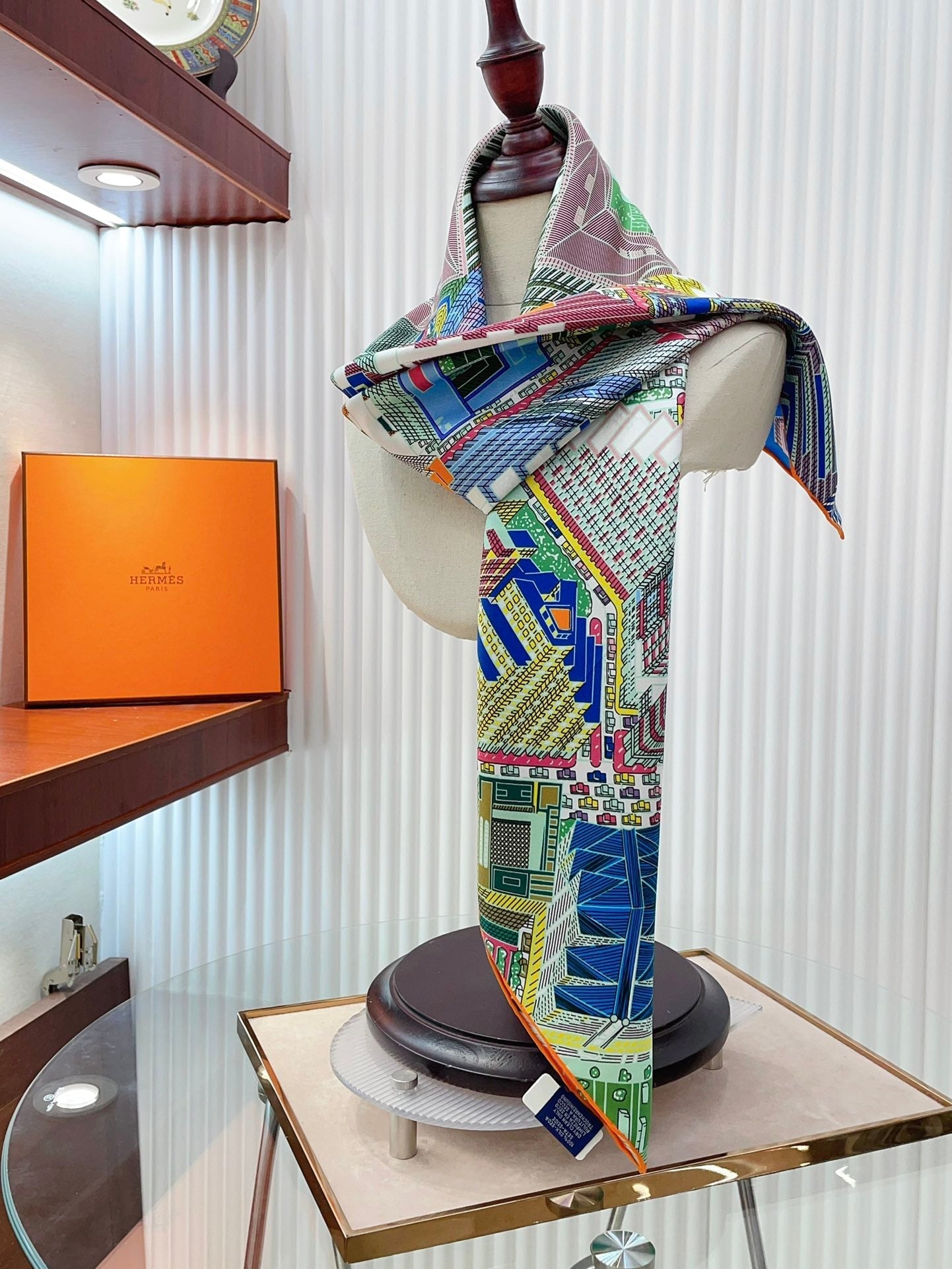 Pantin City scarf 90 CM In Colorful Silk Twill  211113