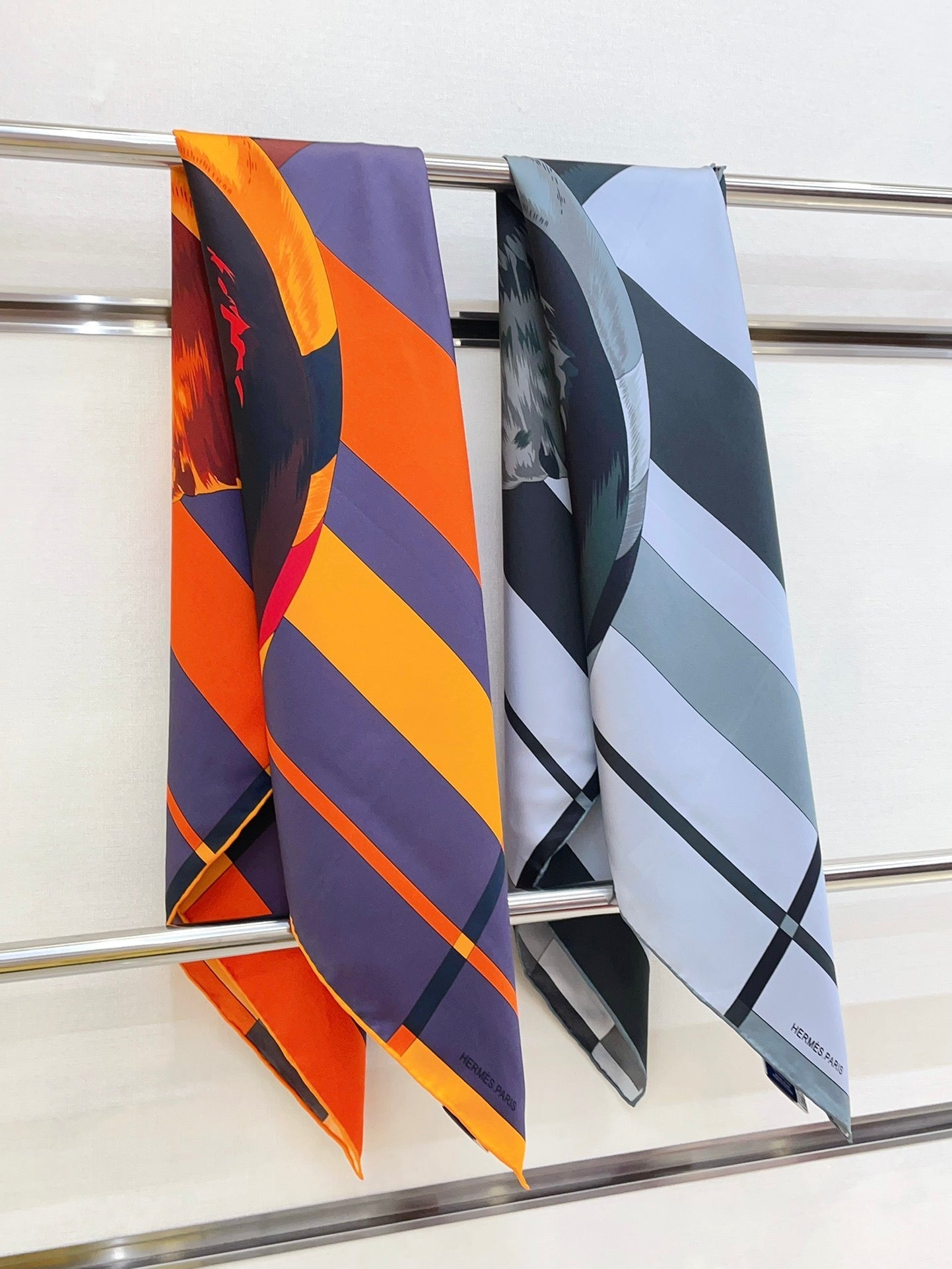 Rocabar De Rire Scarf 90 CM In Colorful Silk Twill 246406