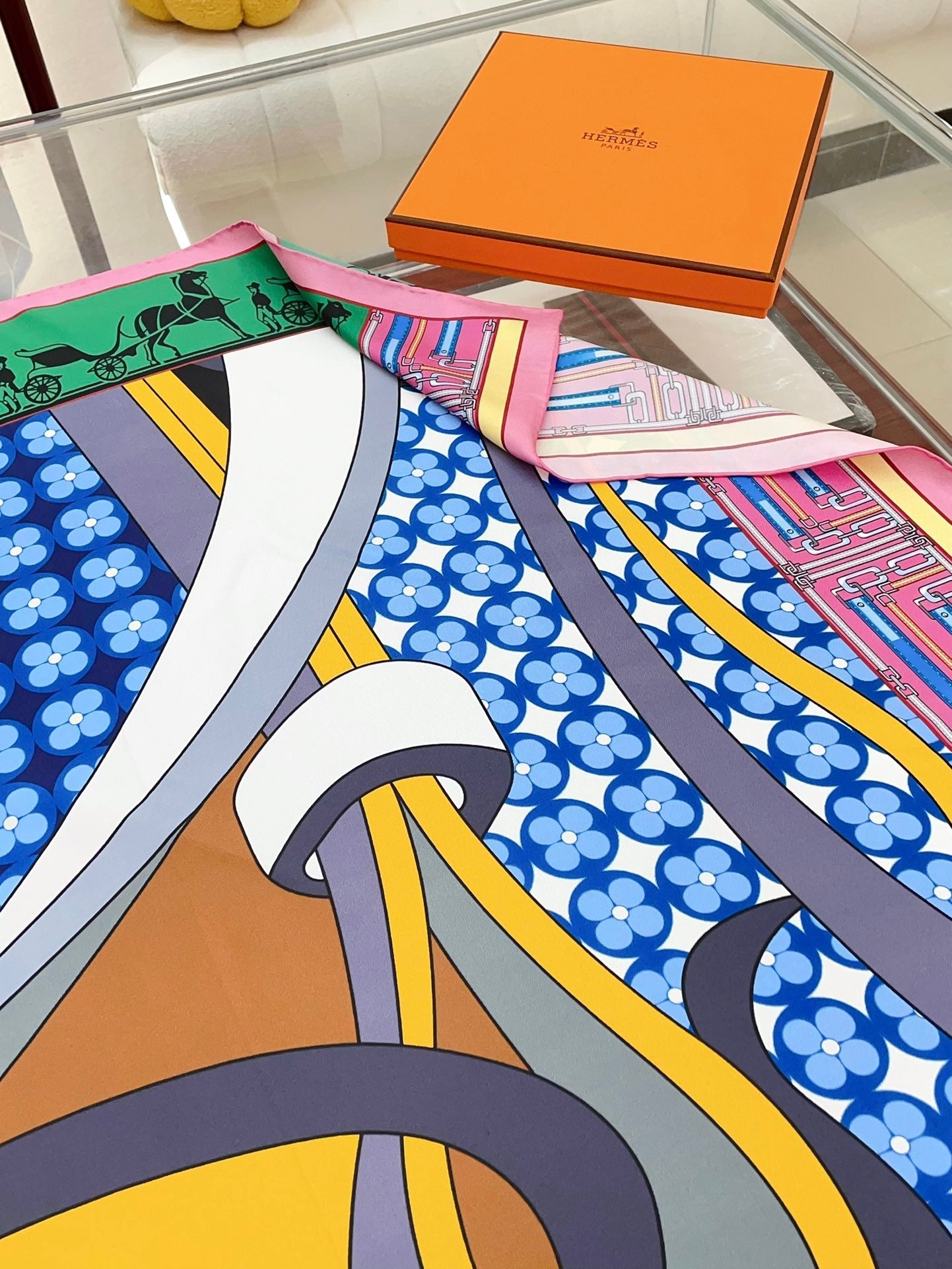 Scarf 90 CM In Colorful Silk Twill 258475