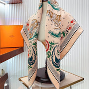 Guepards Bandana Double Face Scarf 90 CM In Colorful Silk 301850