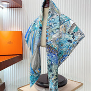 Les Folies Du Faubourg Scarf 90 CM In Colorful Silk Twill 304377