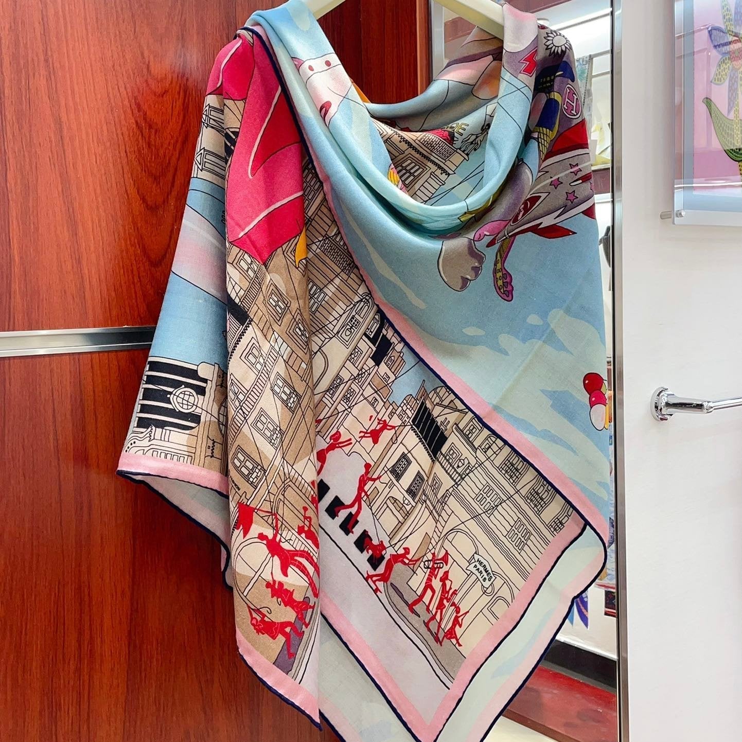 Parade Scarf 140 CM In Colorful Cashmere And Silk 340183