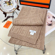 Faubourg Muffler Scarf 170 CM Beige Cashmere Handwoven 356201