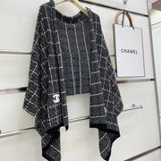CC Scarf 180 CM In Black With White Stripes Cashmere 415181