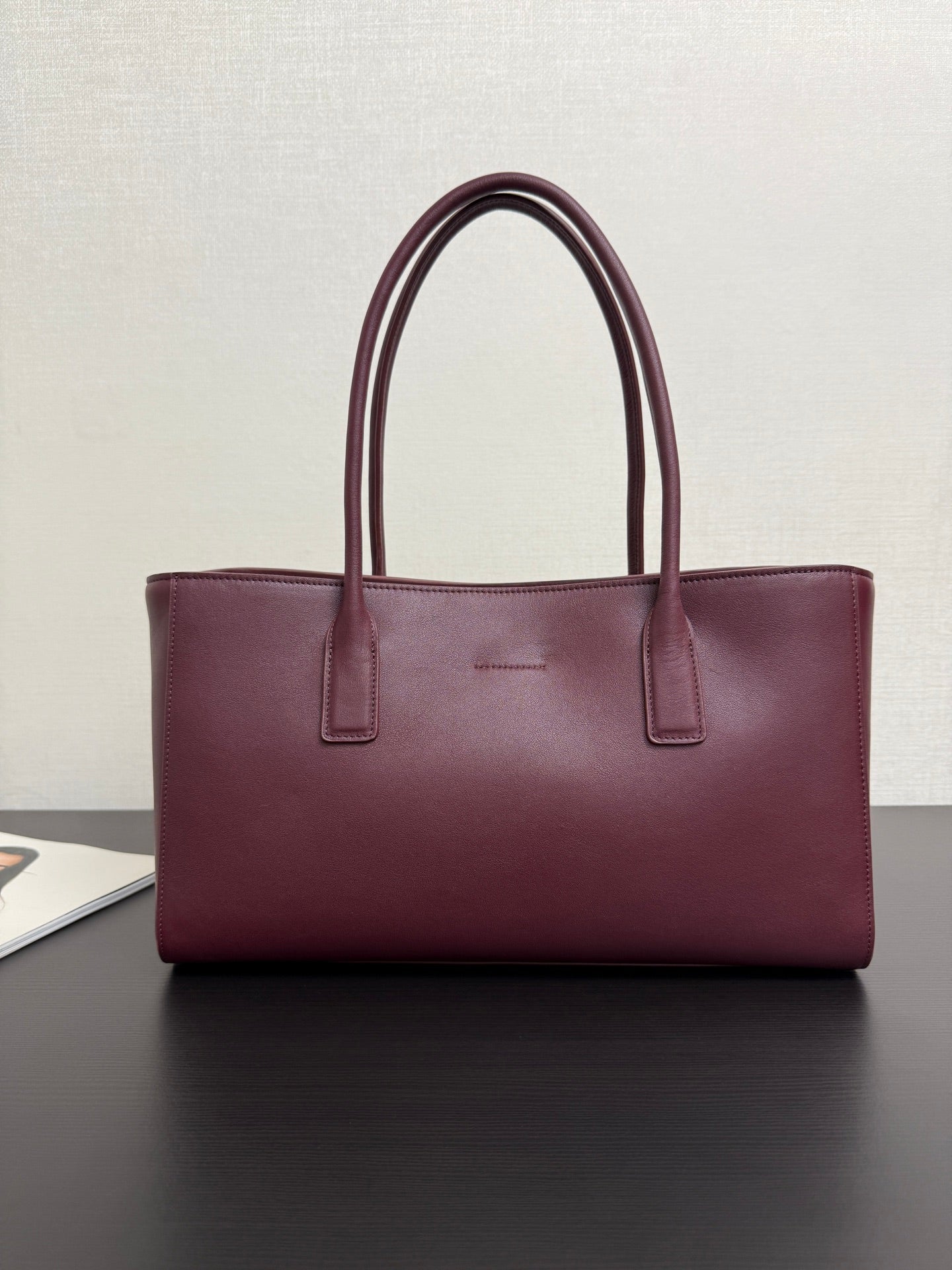 Chanel 2026 Shopping Bag 35cm Burgundy Calfskin