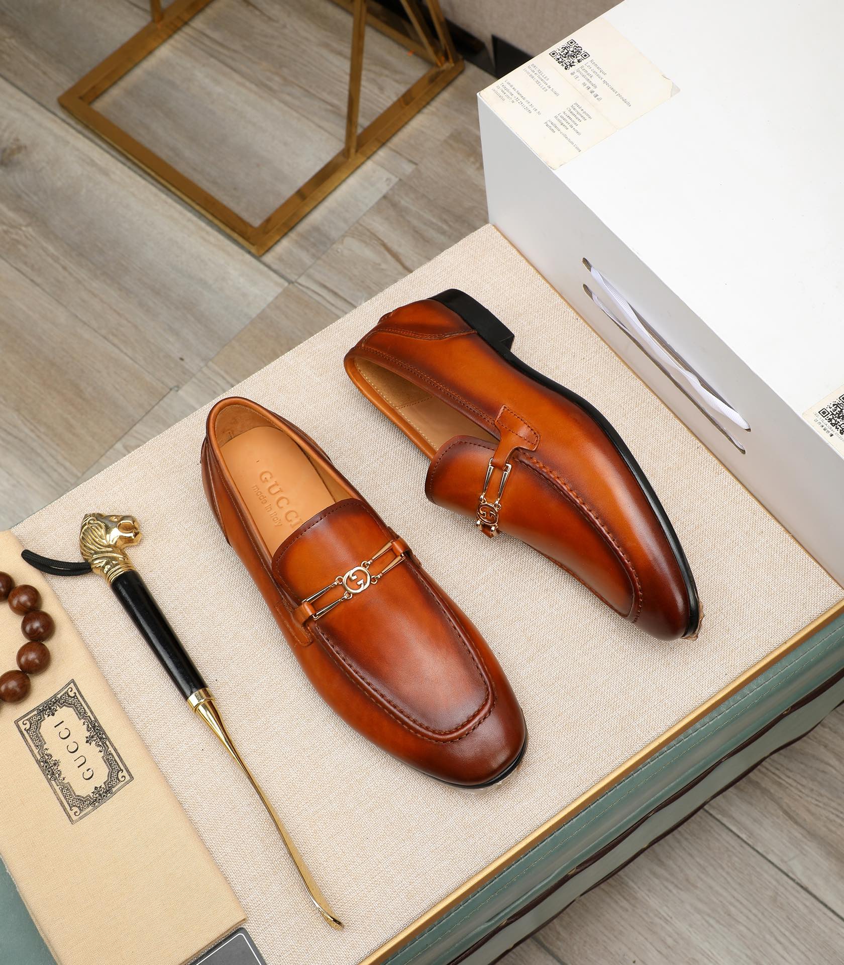 GG Men's Phyllis Loafer Brown Cowhide 526007