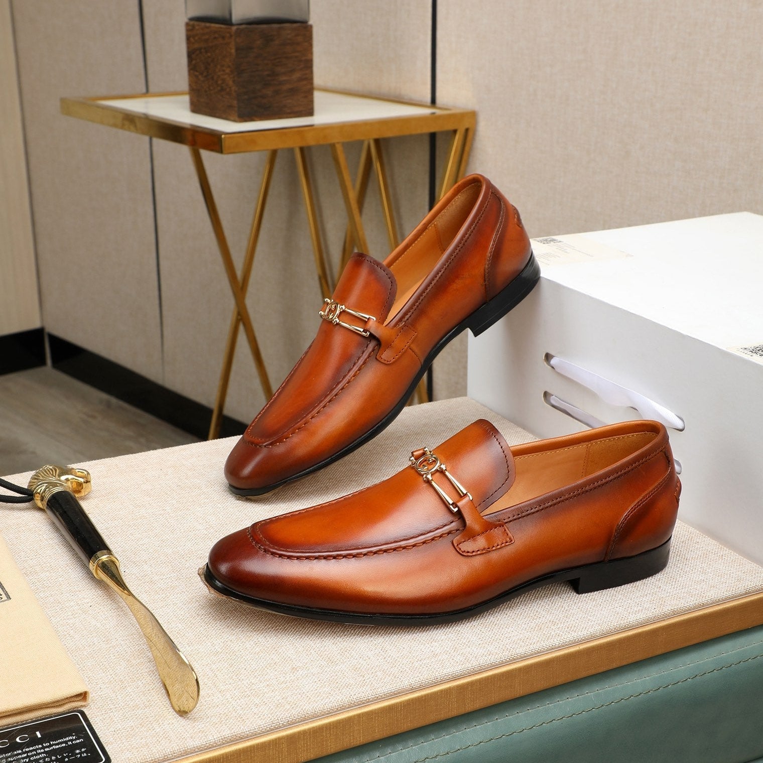 GG Men's Phyllis Loafer Brown Cowhide 526007