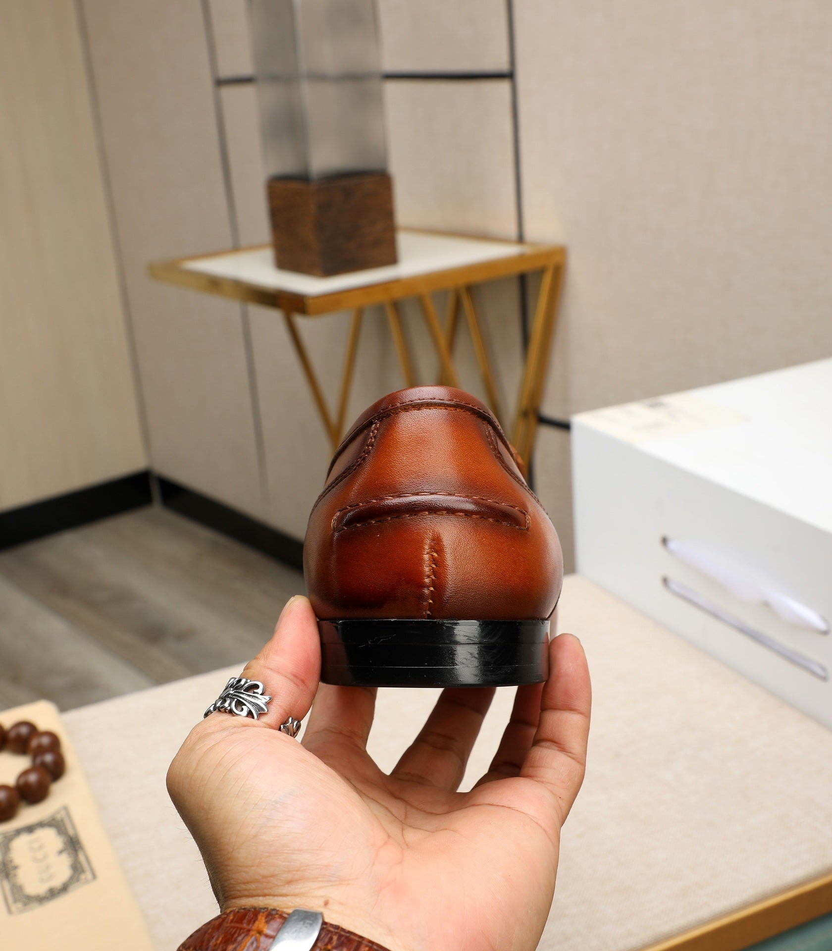 GG Men's Phyllis Loafer Brown Cowhide 526007