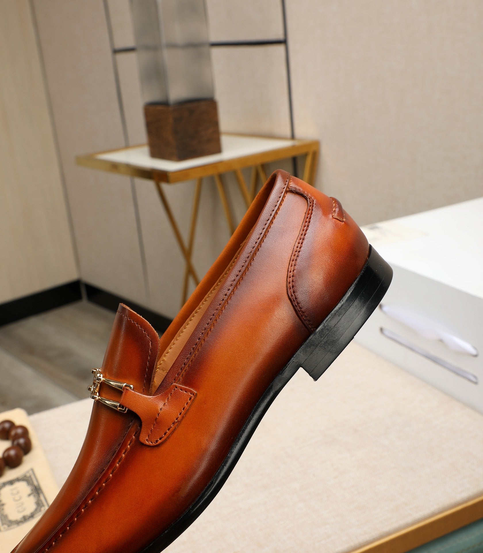 GG Men's Phyllis Loafer Brown Cowhide 526007