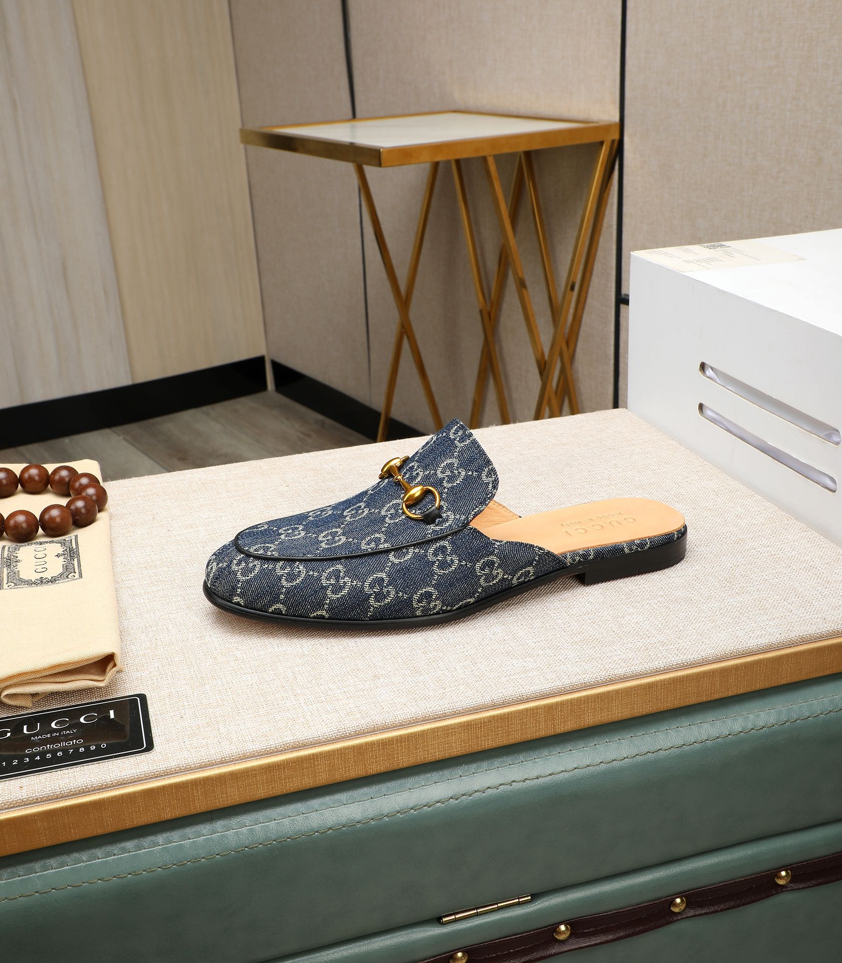 GG Men's Mule Blue Denim 111473