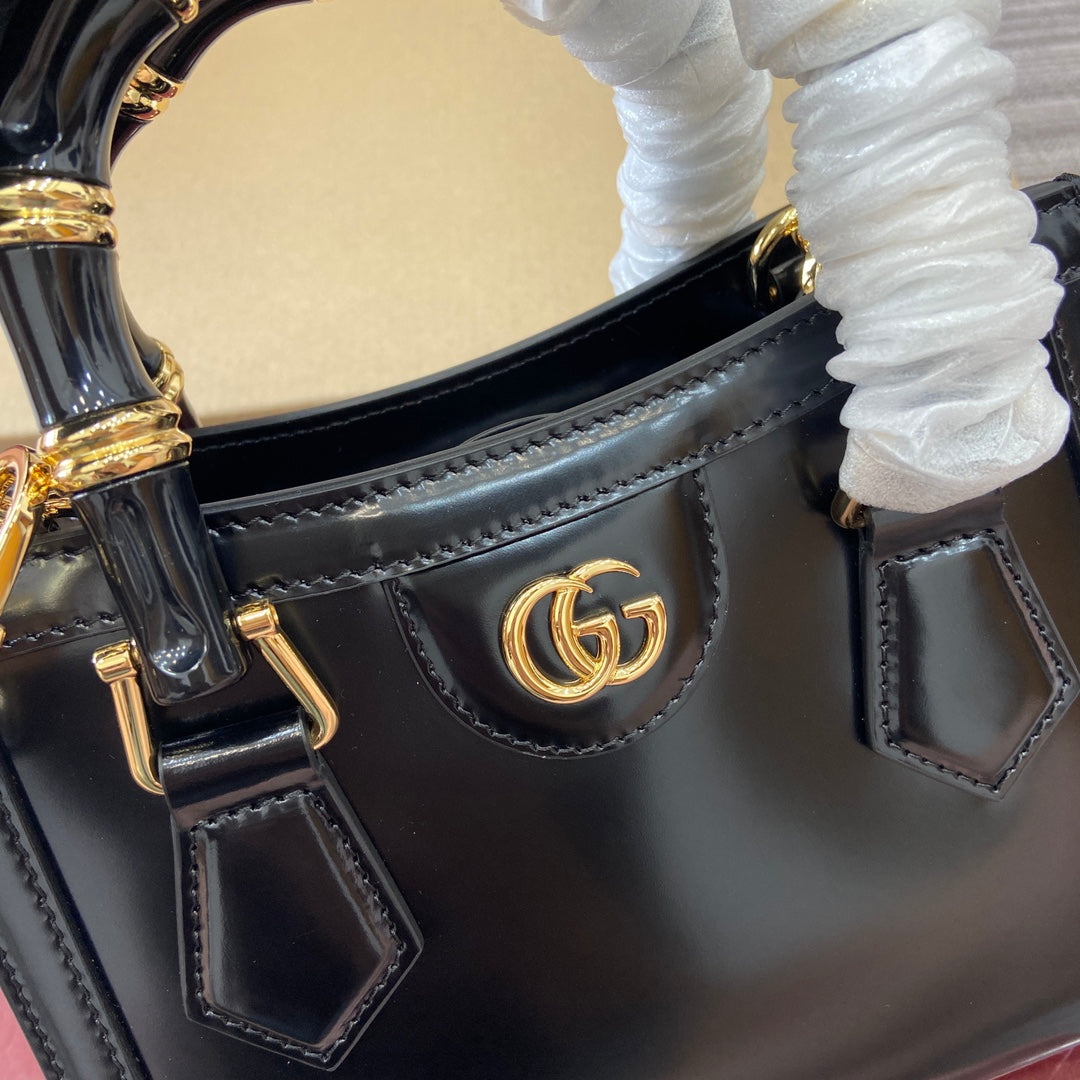 Gucci Bamboo Bag Black Leather 339651
