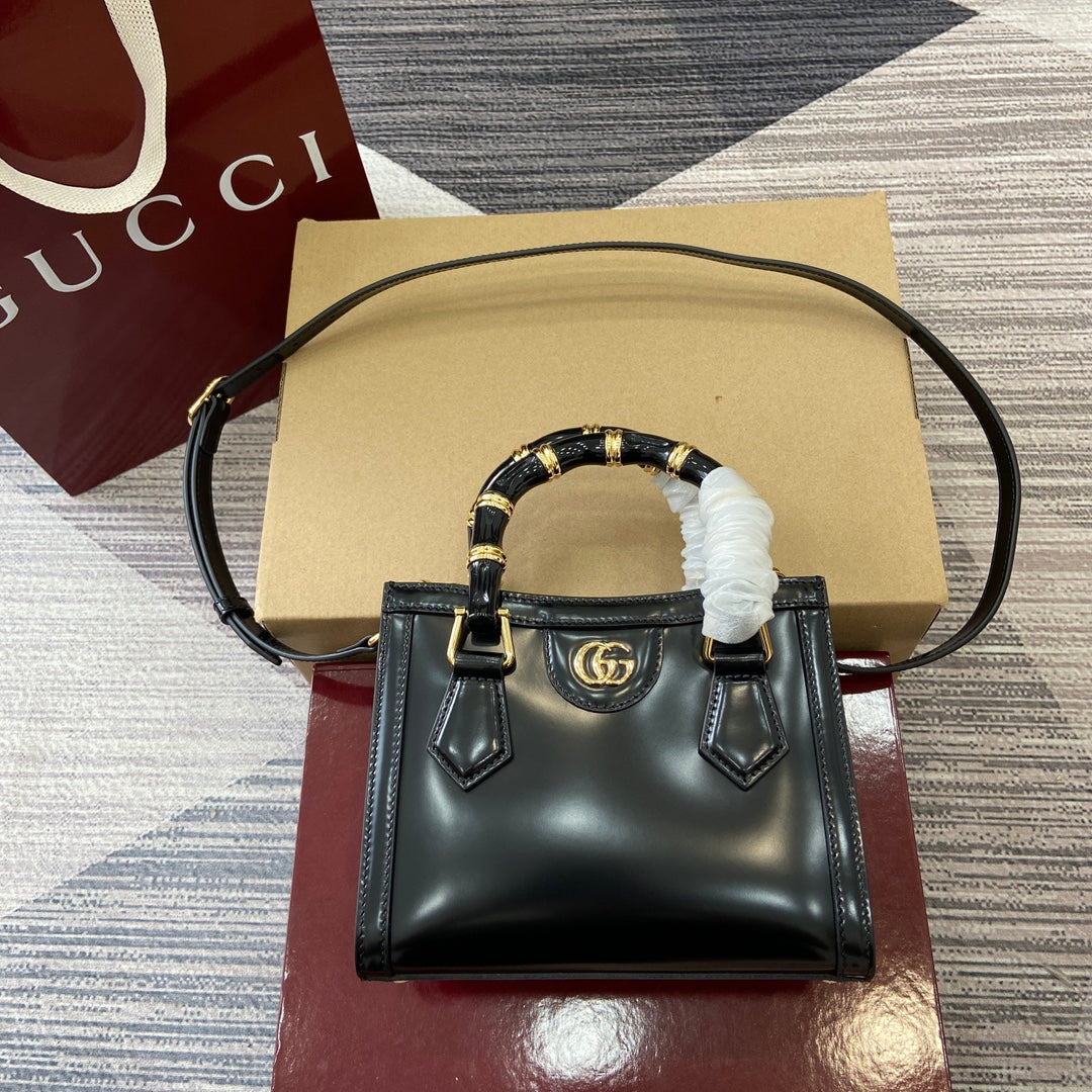 Gucci Bamboo Bag Black Leather 339651