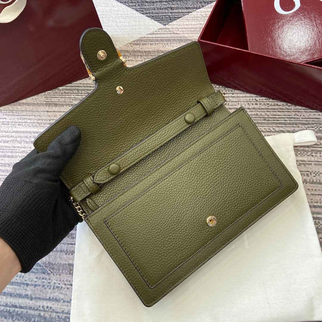 GG Dionysus Chain bag 20cm Green Grained Leather 339610