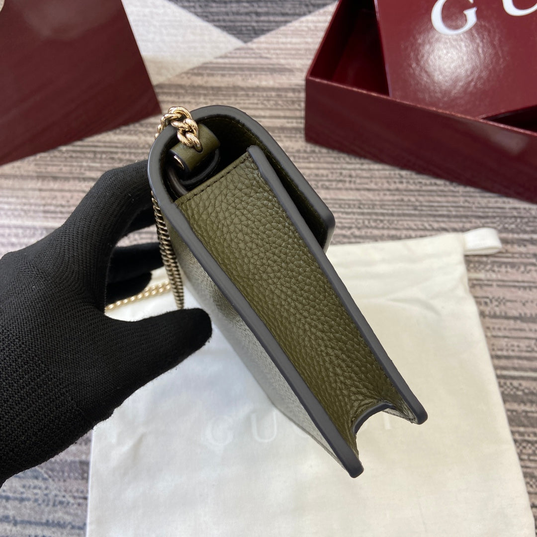 GG Dionysus Chain bag 20cm Green Grained Leather 339610