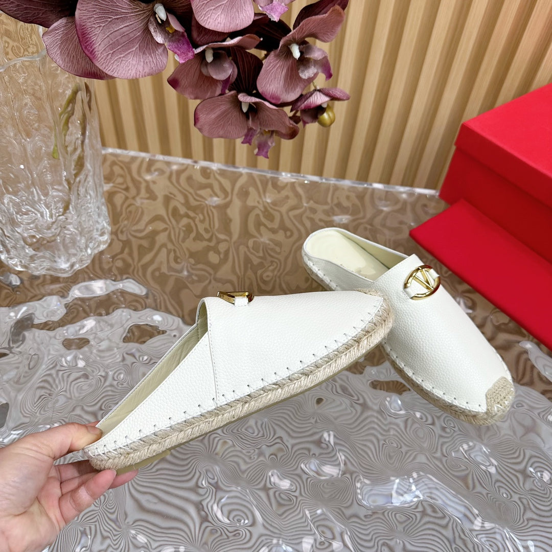 The Bold Edition VLogo Mules White Leather