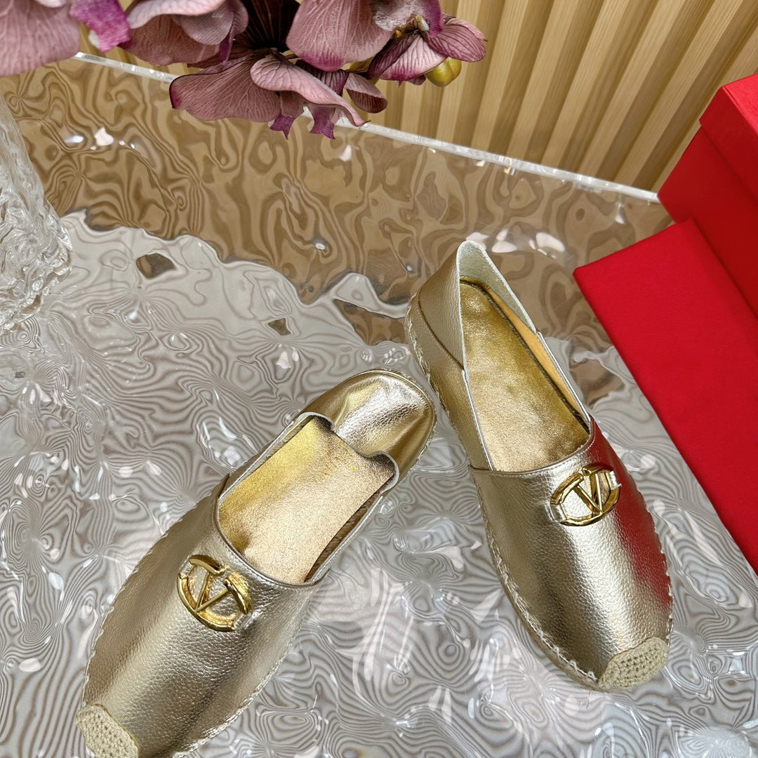 Vlogo Loafer Gold Leather