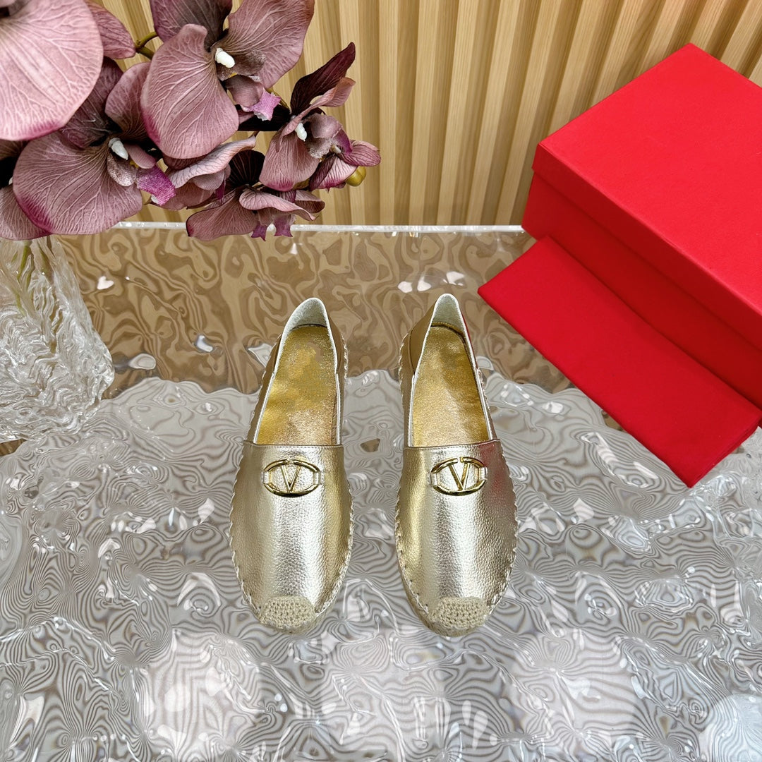 Vlogo Loafer Gold Leather
