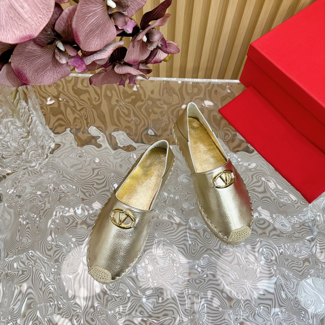 Vlogo Loafer Gold Leather