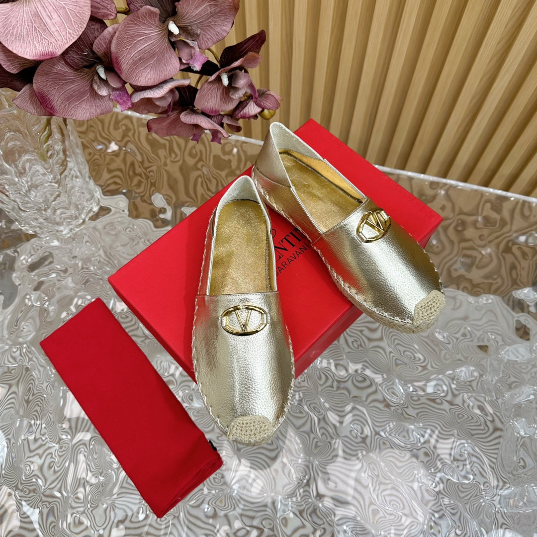 Vlogo Loafer Gold Leather