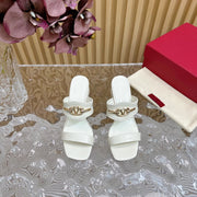 High Heel 70 Sandal The Bold Edition Vlogo Square Toe White