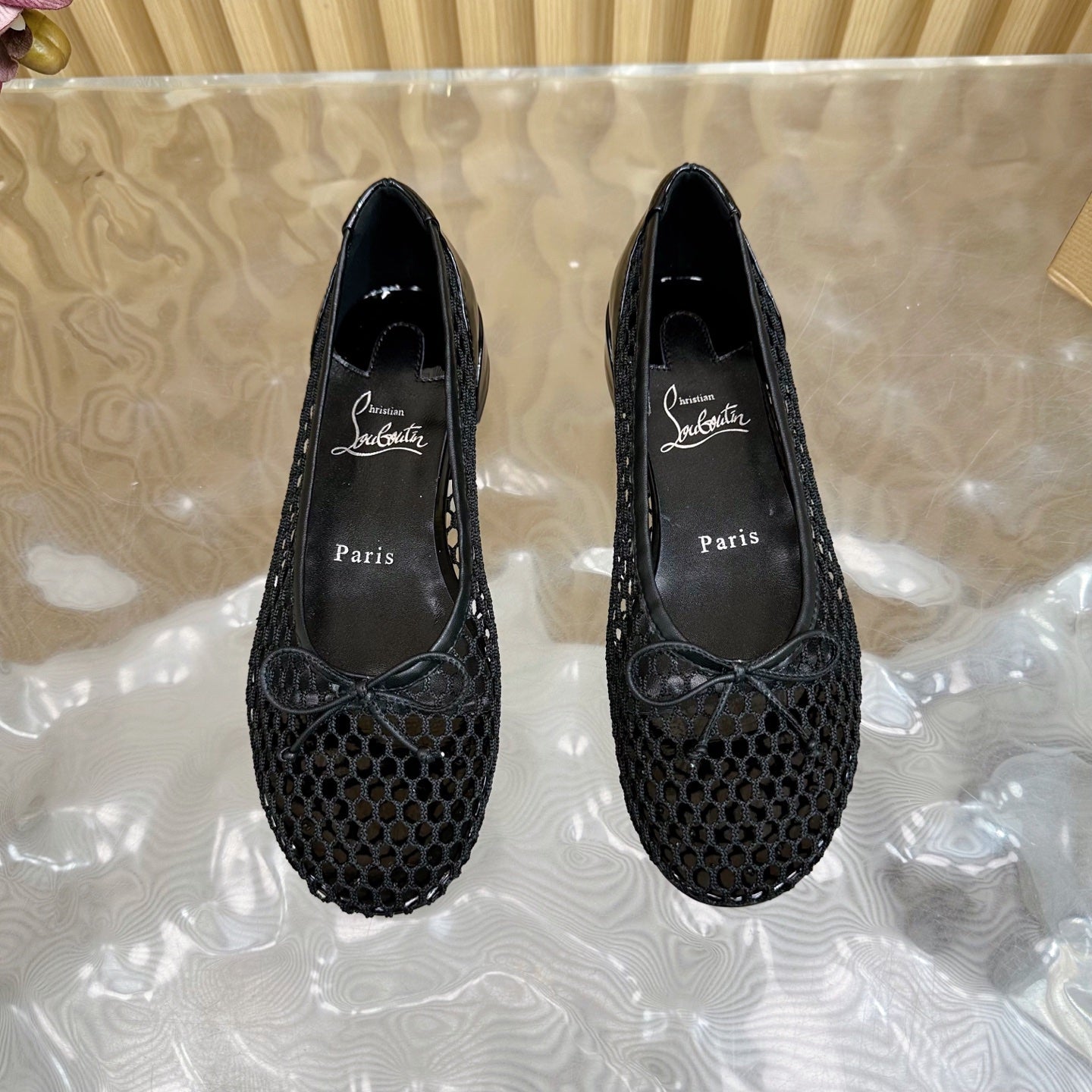 CL 25 Mary Jane Pumps Black Mesh 317852