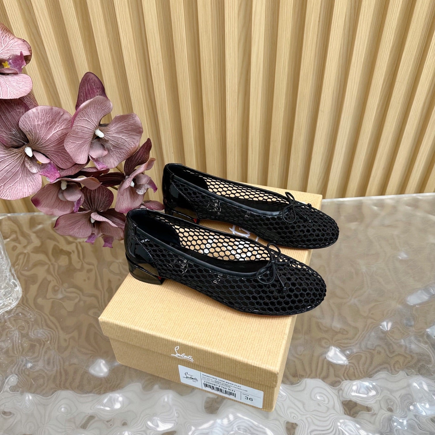 CL 25 Mary Jane Pumps Black Mesh 317852