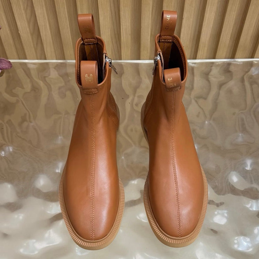 Celine 2026 Zipper Ankle Boots Suede Leather 995593