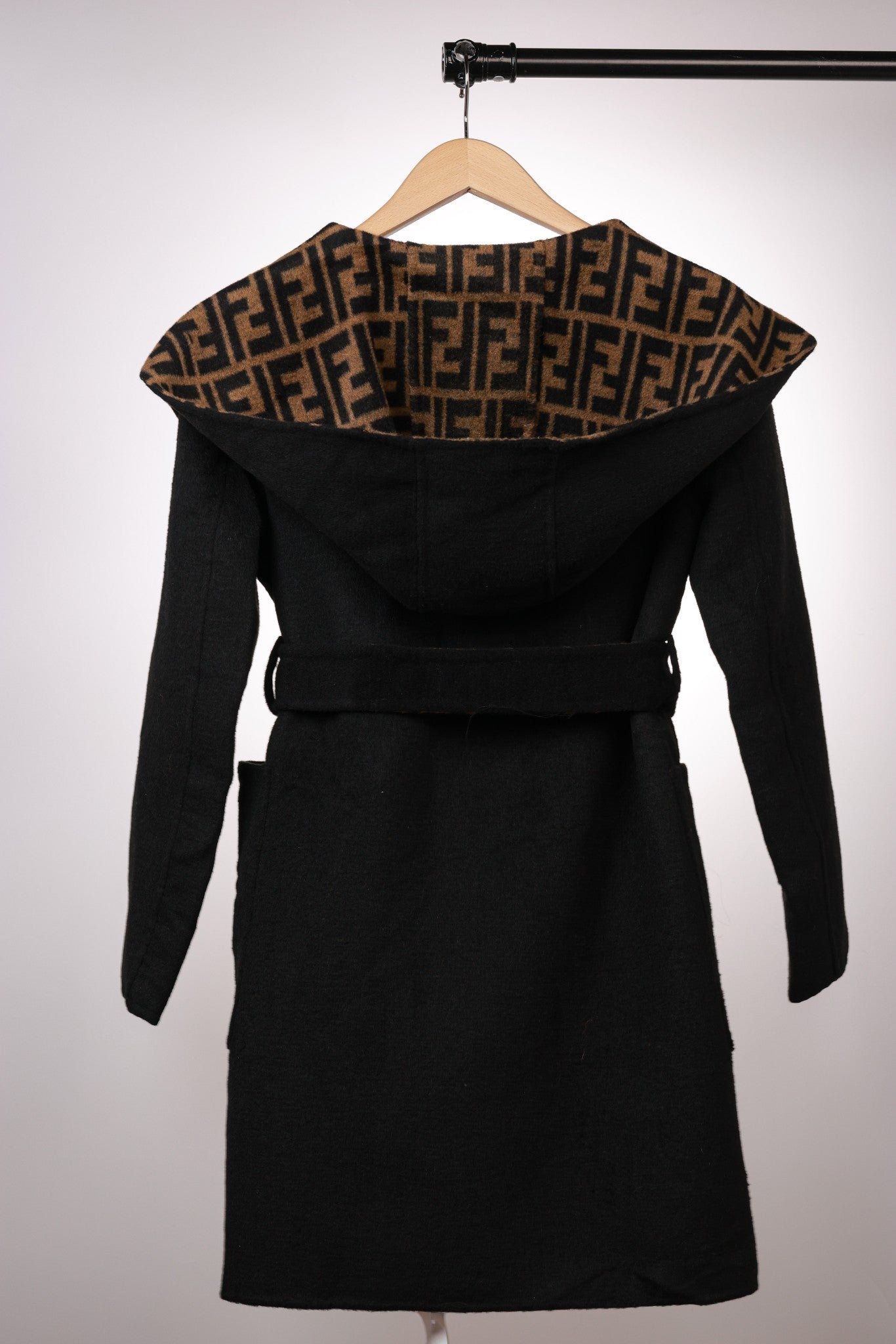 Fendi 25 Jacket Black Mix Brown Jacquard 0006