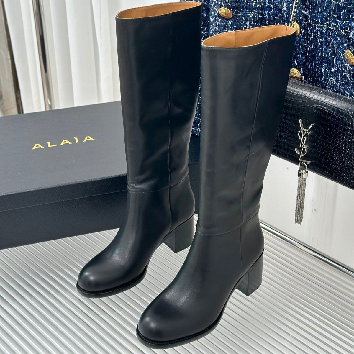 Alaila High Boots In Black Cowhdie 894440