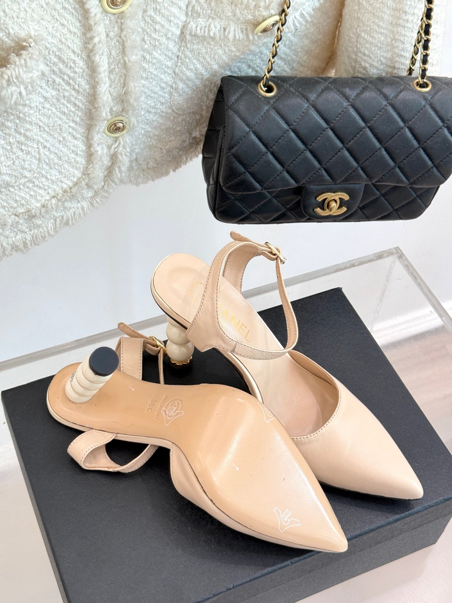 CC 25 Slingback Pink Nude Lambskin 308652