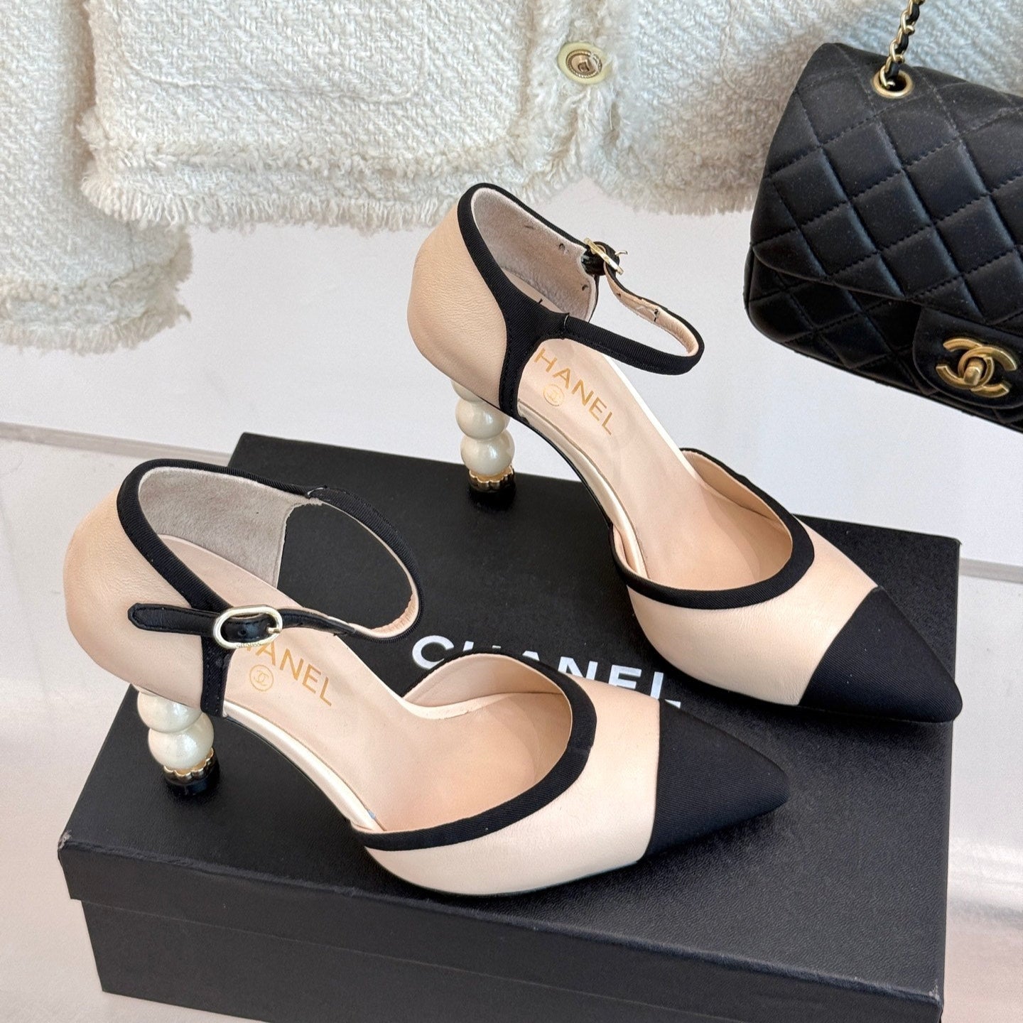 CC 25 Slingback Black Lambskin 308655