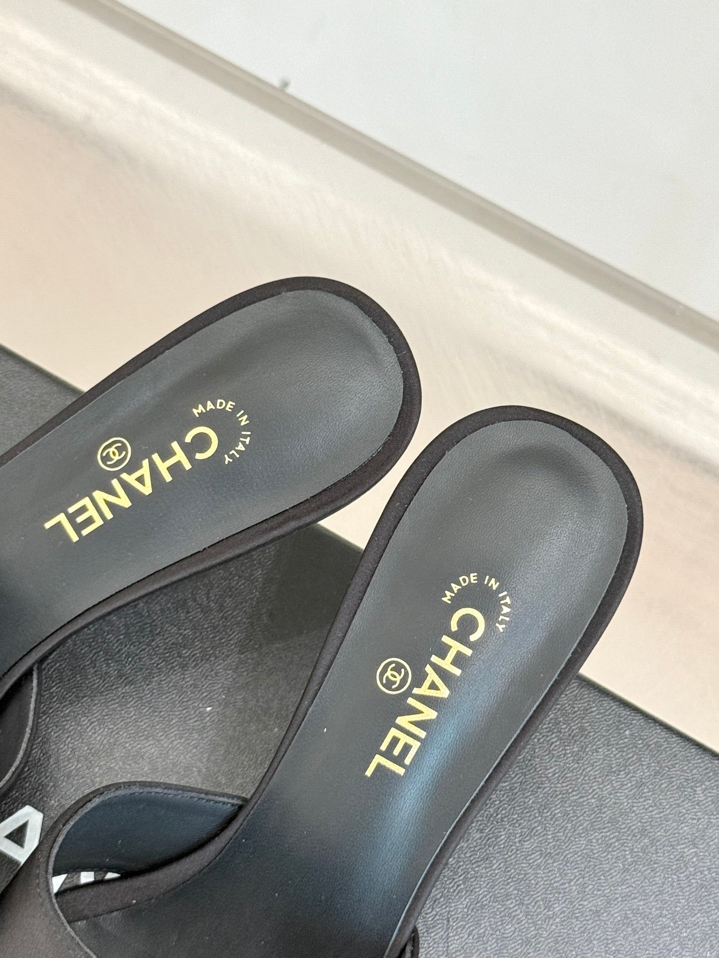 CC 25 Mules Black Silk Lambskin 308777