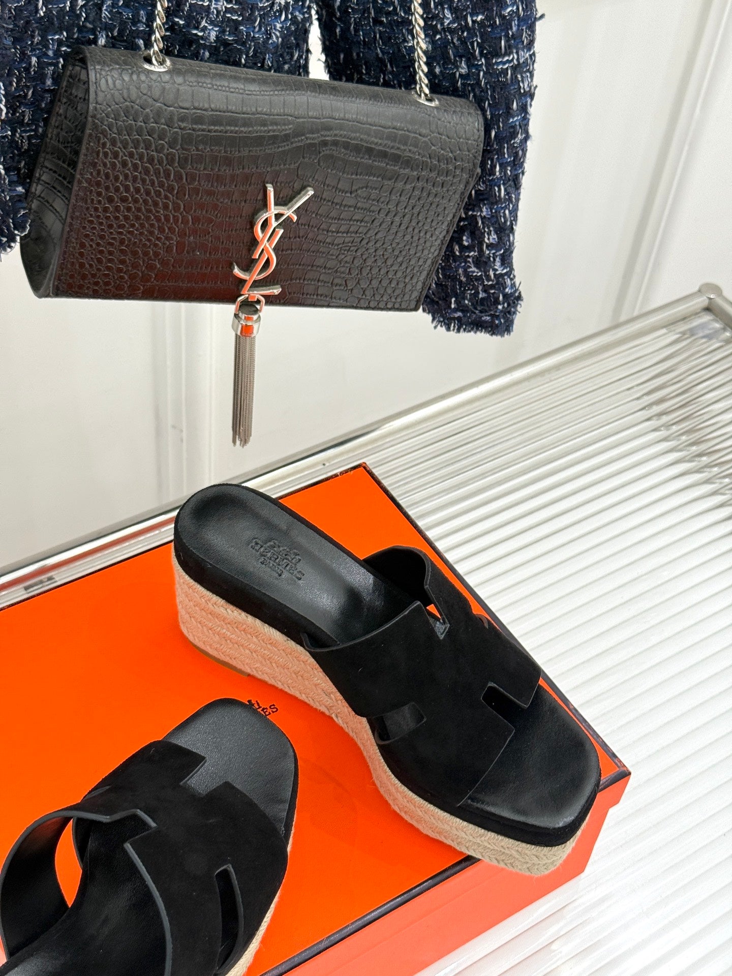 HM Platform Black Lambskin 316414