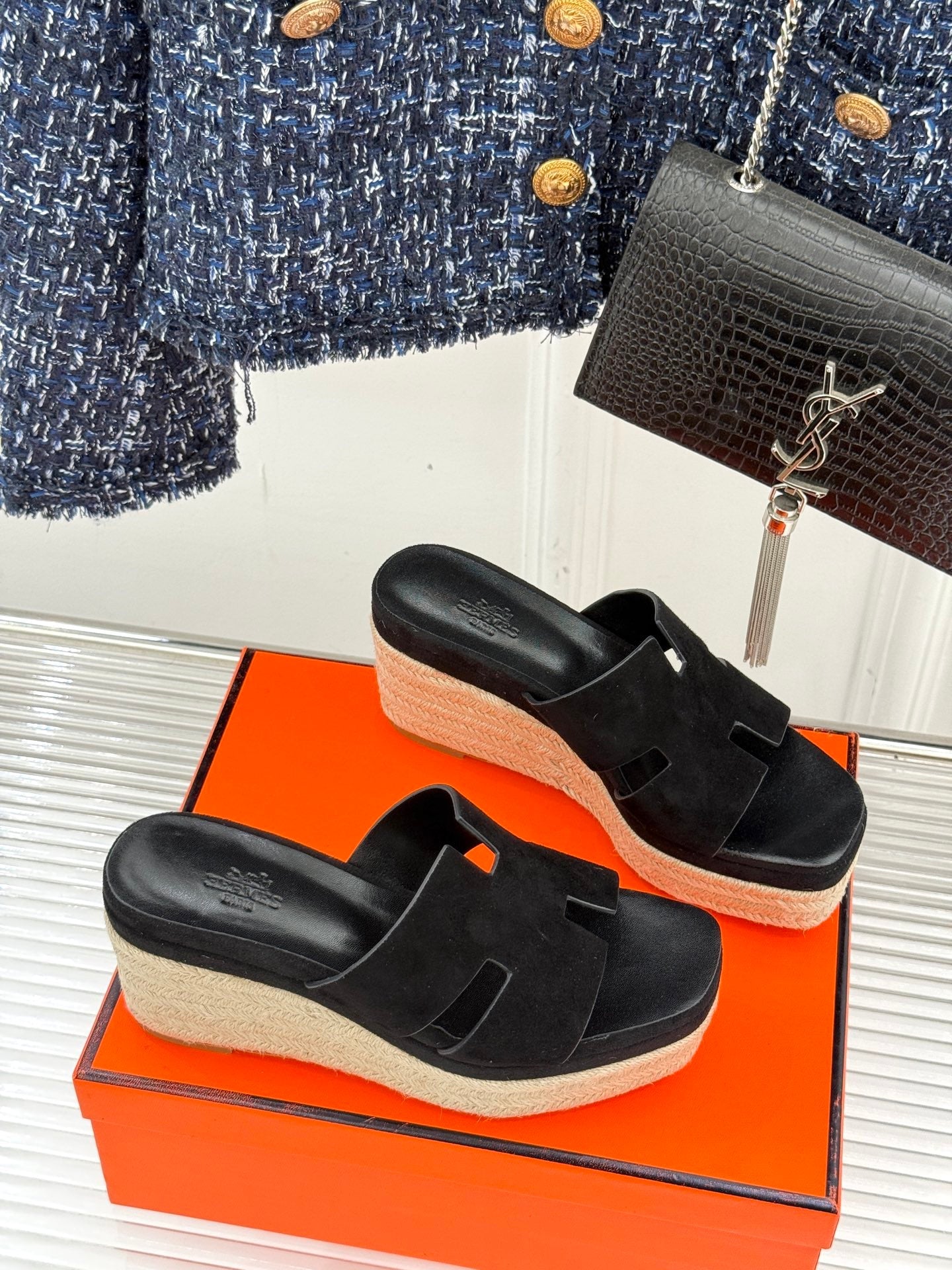 HM Platform Black Lambskin 316414