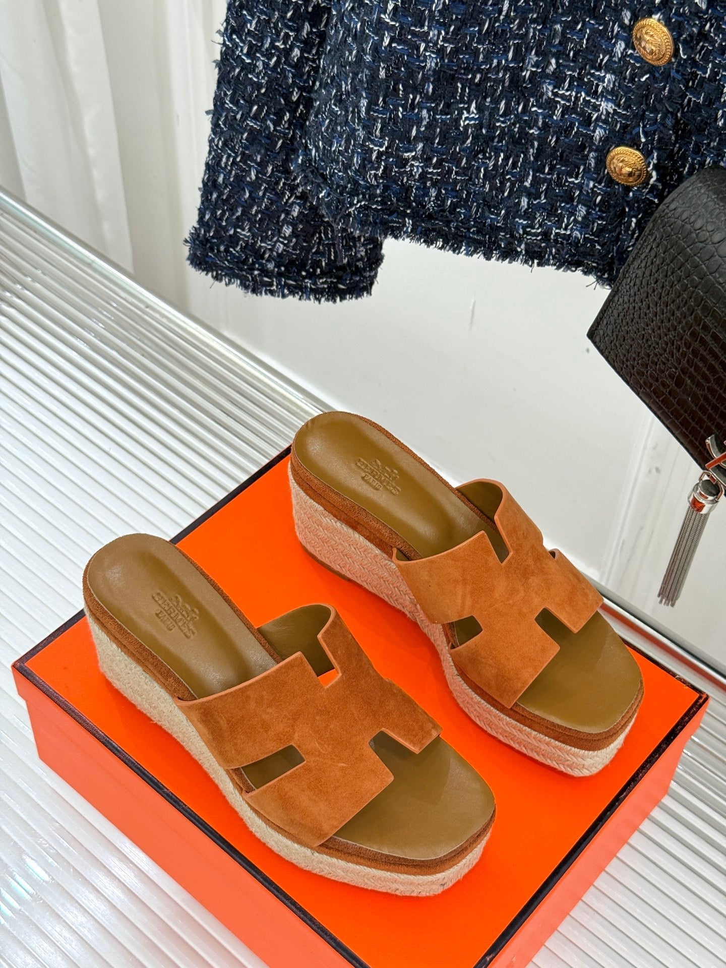 HM Platform Brown Lambskin 316415