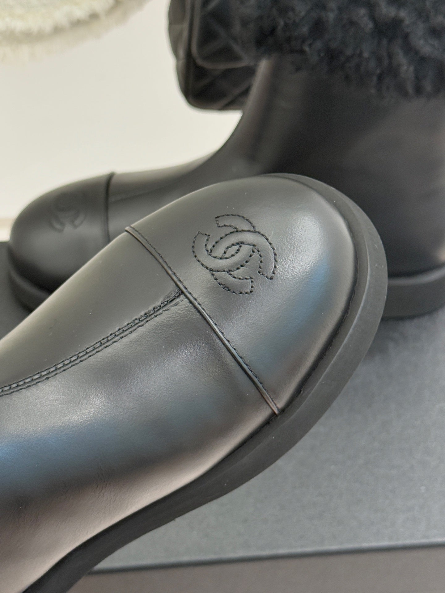 CC 25s Ankle Boots Black Leather Wool 512071