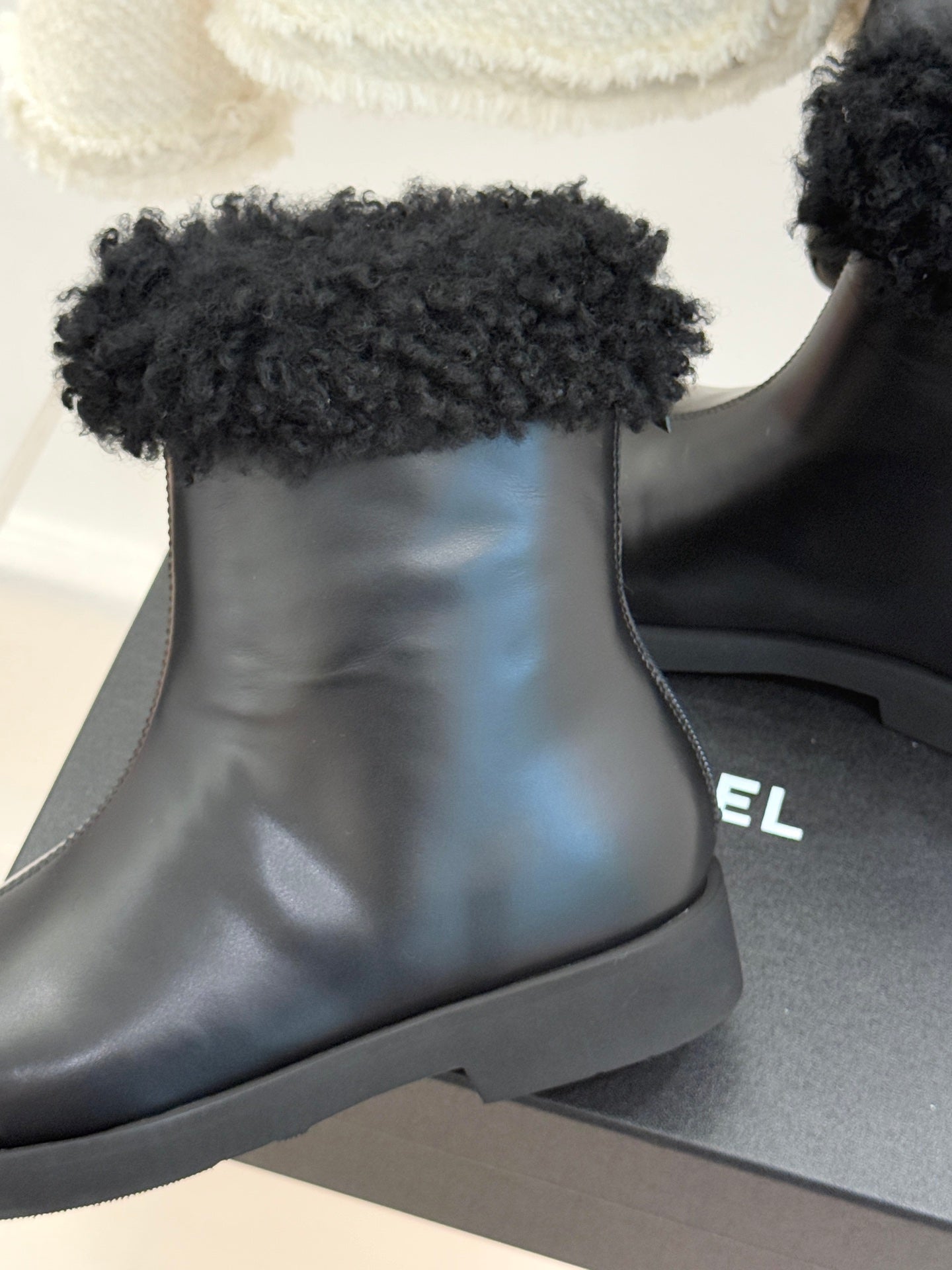 CC 25s Ankle Boots Black Leather Wool 512071
