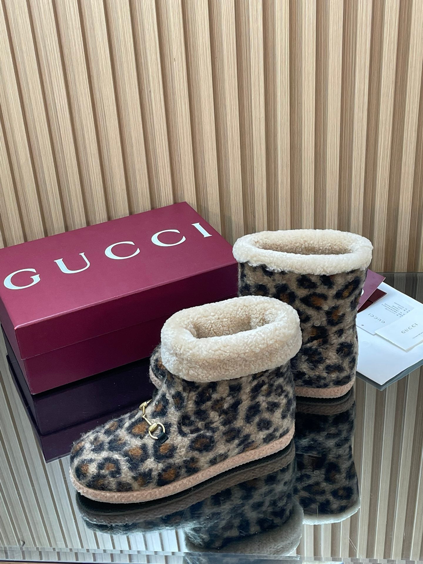 Gucci 2025 Boot Leopard Wool 562867
