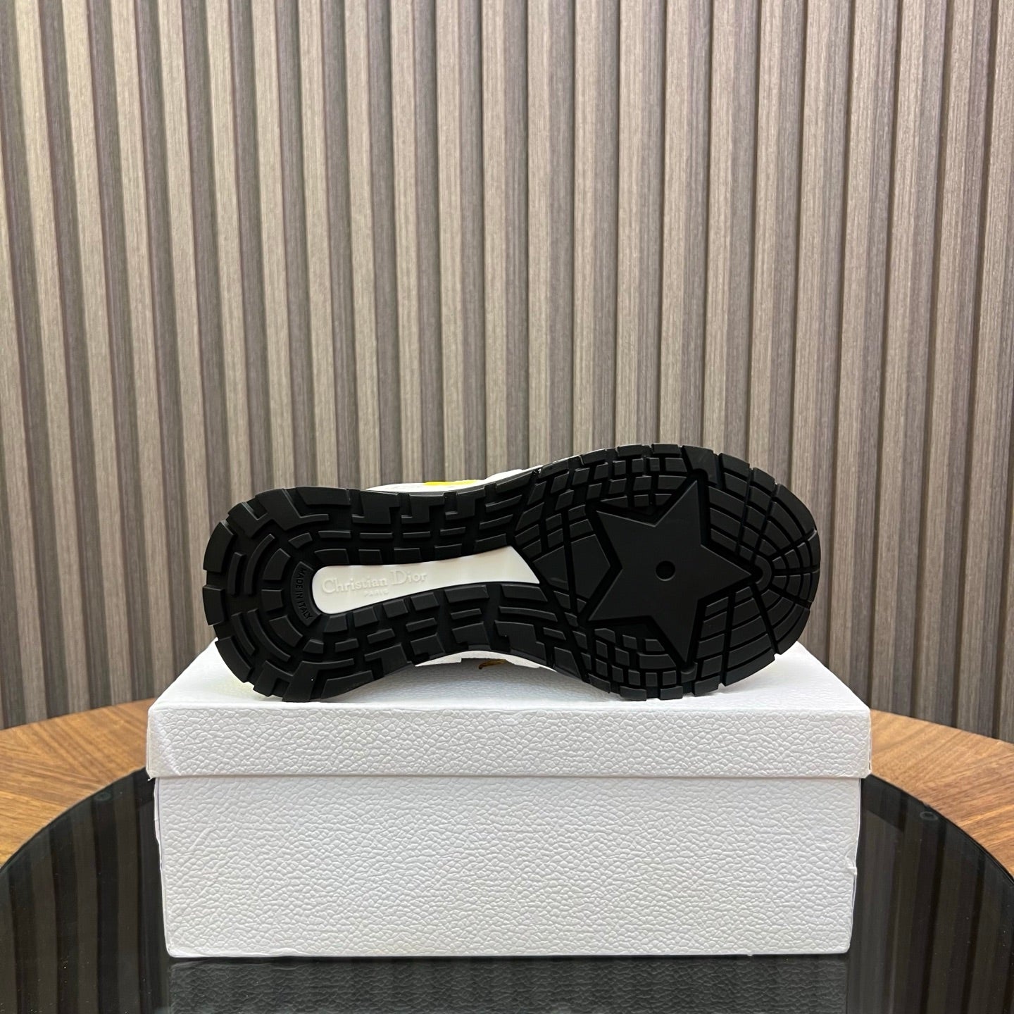 CD Sneaker White Yellow Mesh Cowhide 750362