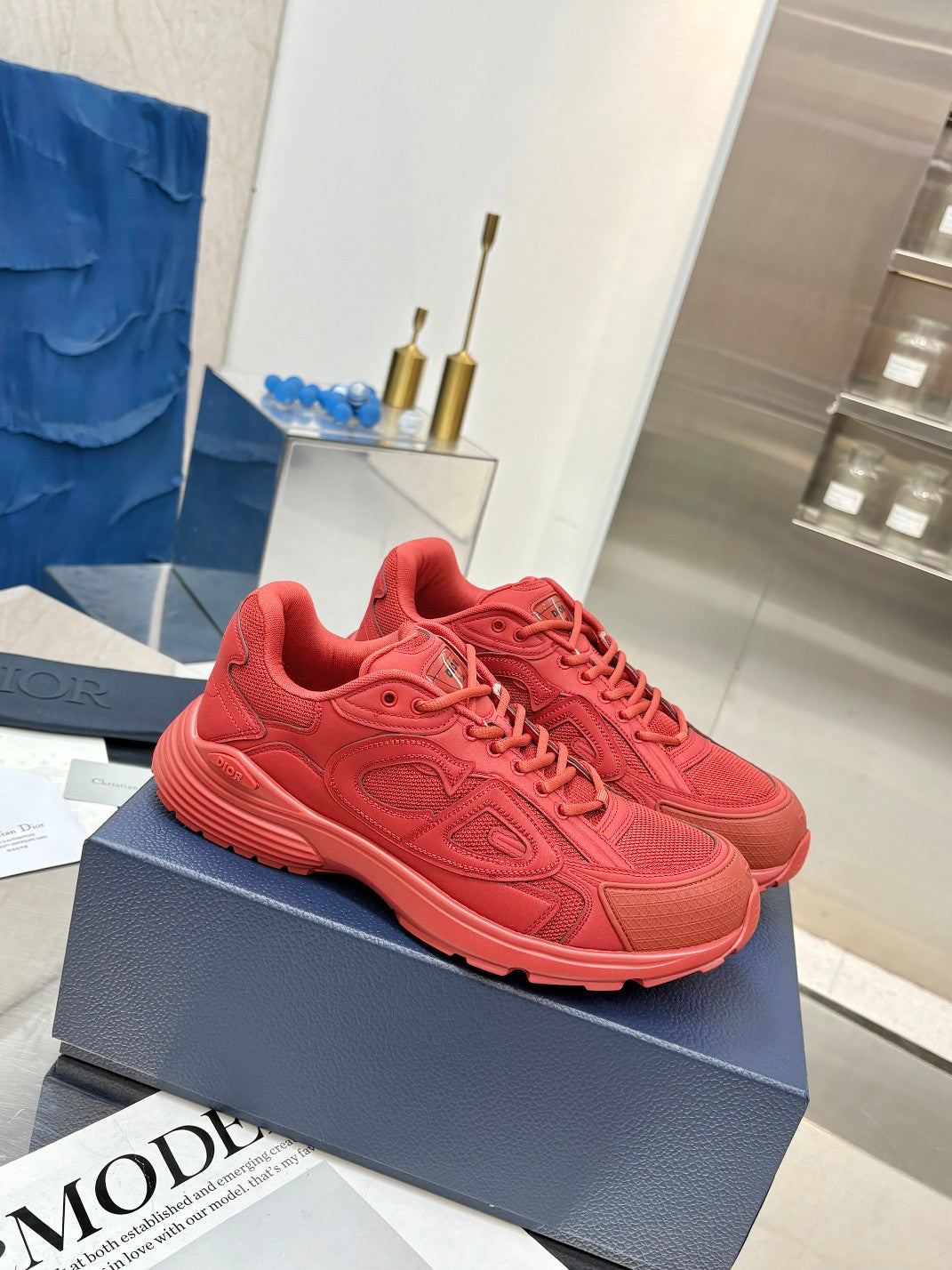 CD x Stone Island B30 Sneaker Red Mesh 646459