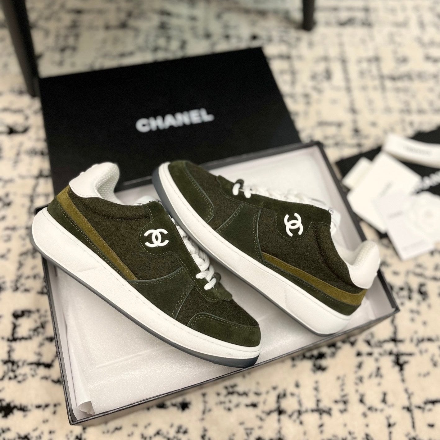 cc sneaker black velvet suede