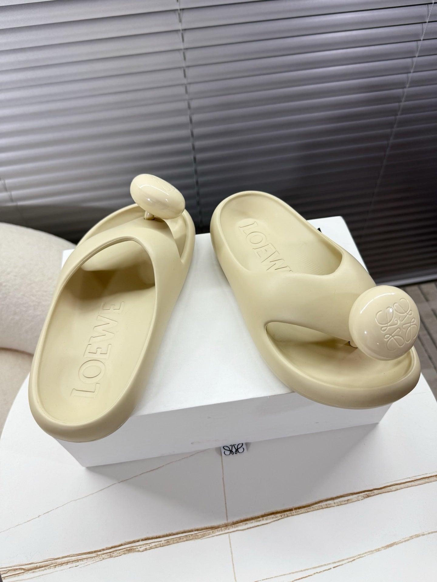 Loewe Foam Slide Beige Rubber