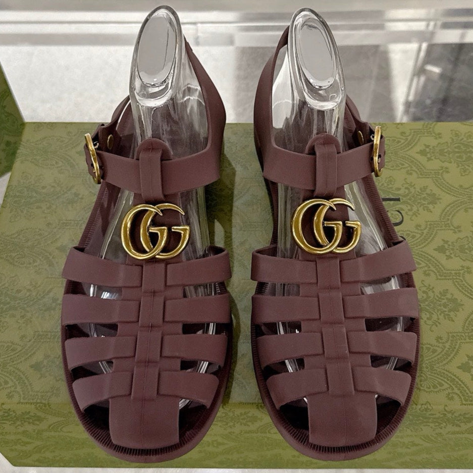 GC 25 Gold Double G Sandal bordeaux Rubber 292434