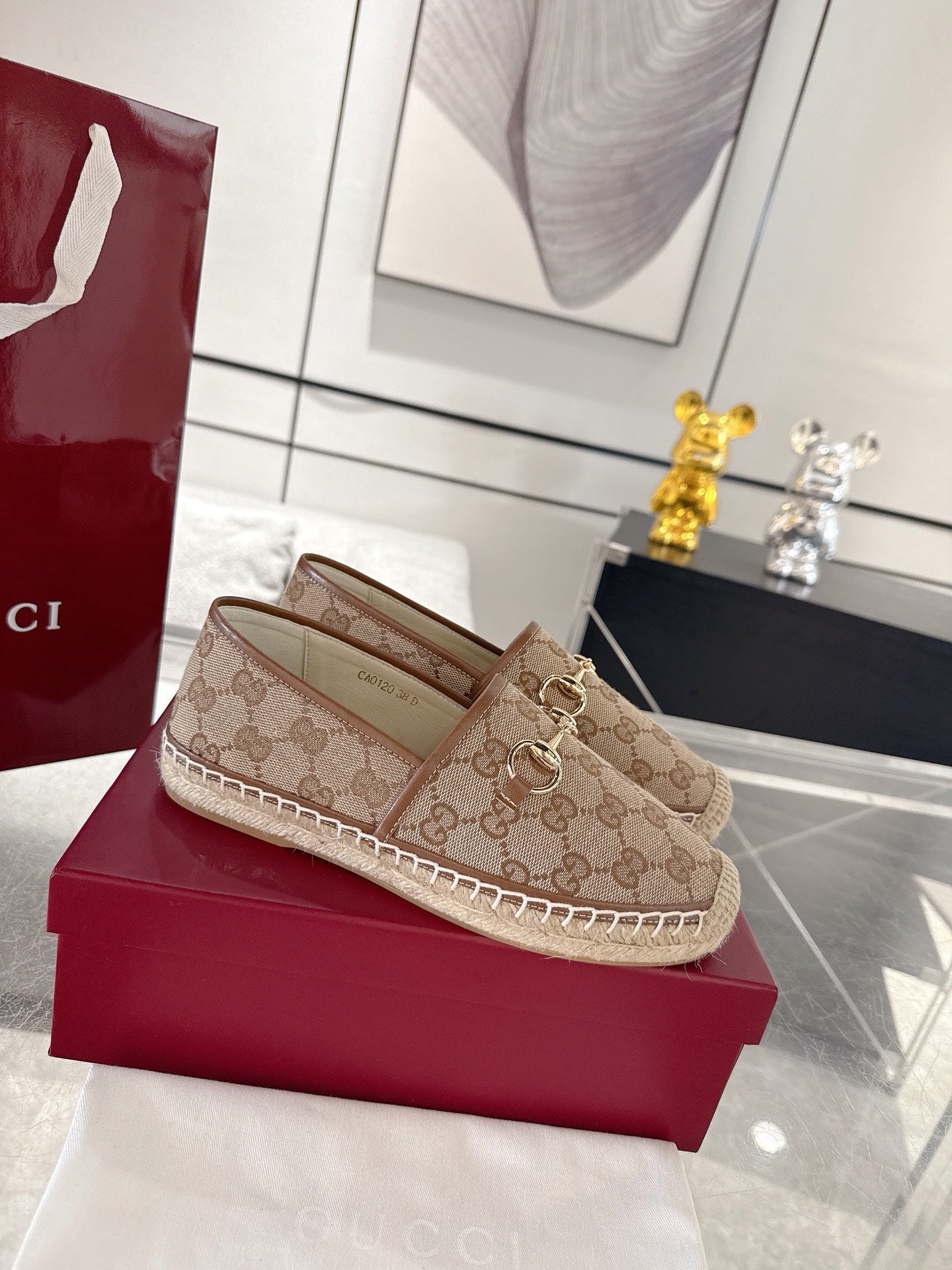 GC 2025 Espadrille With Horsebit Brown Canvas 292457