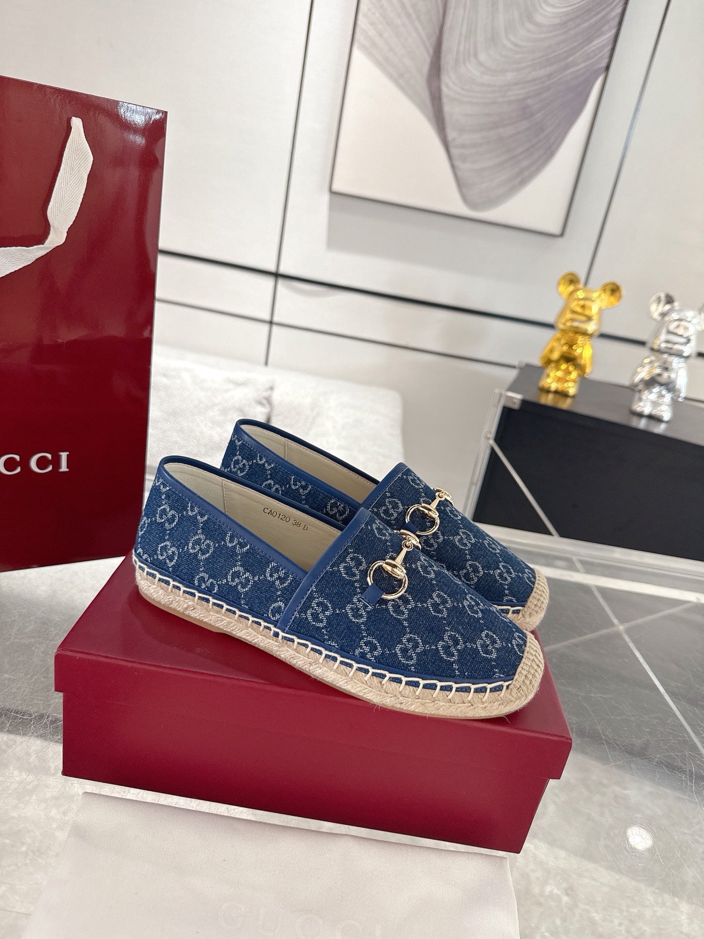 GC 2025 Espadrille With Horsebit Blue Canvas 292463