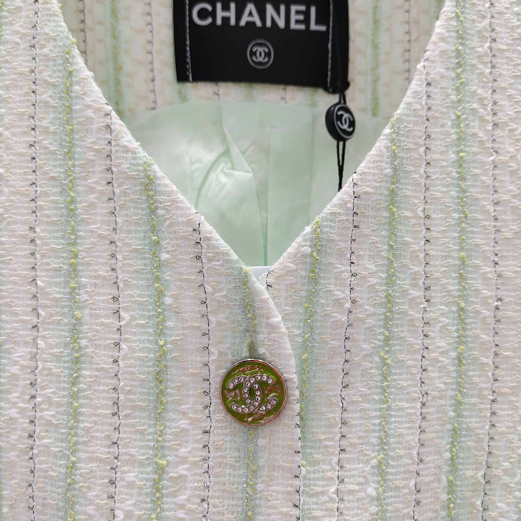 CC Refreshing Vest White Green Polyester 215764